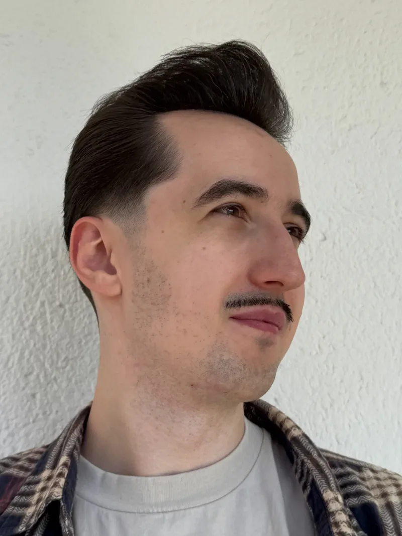 Quiff texturat, portret
